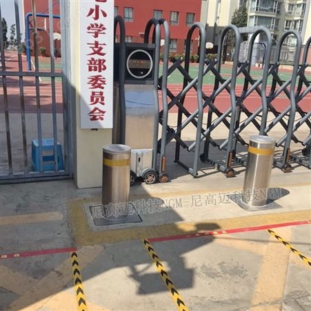 北京幼儿园阻车道电子升降停车液压柱防撞路桩