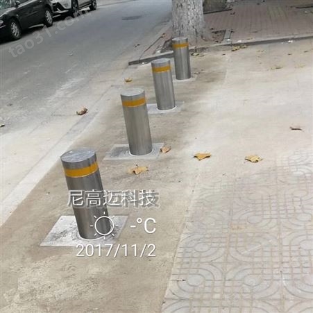 深圳电动液压式防撞柱 中学门口防恐升降柱