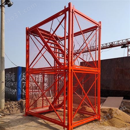 厂家供应 组合框架式梯笼 地铁马道安全梯笼 建筑高墩安全梯笼